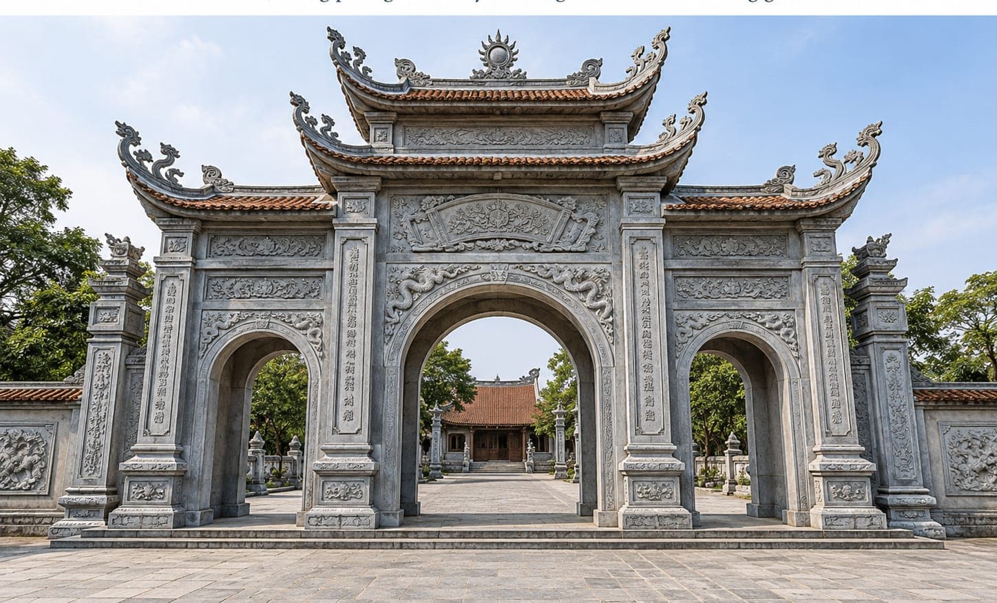Cổng chào Bê tông / Đá (Cổng Tam quan / Cổng cổ)